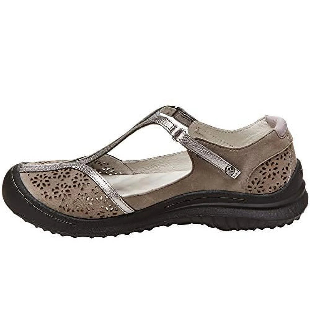 Gunmetal Grey Mary Jane Flats O411610