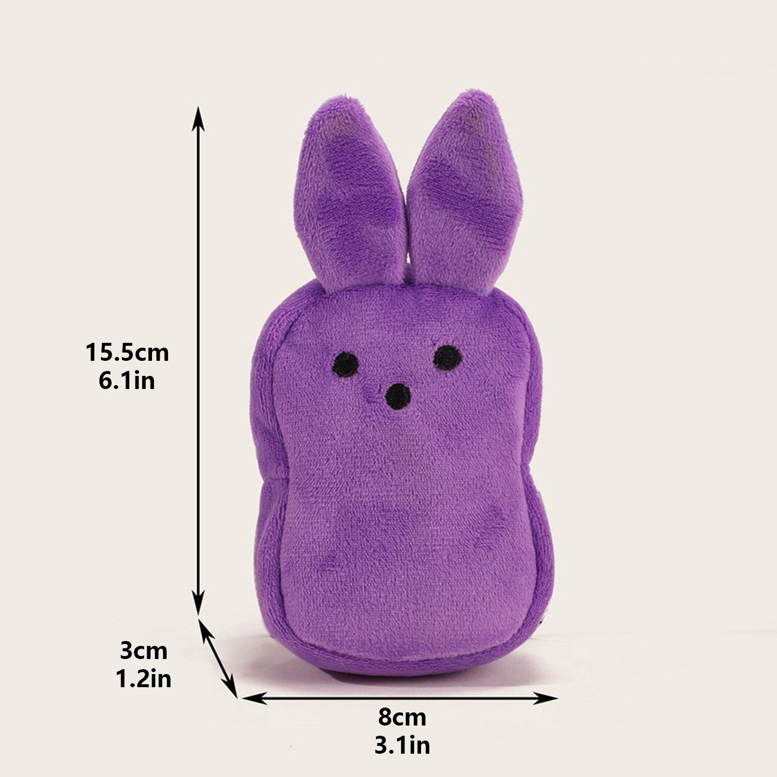 Bunny Plush Toy 2PC Green 3.1"×6.1" X82906