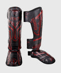 Black/Red Large Shin Guards Z8815