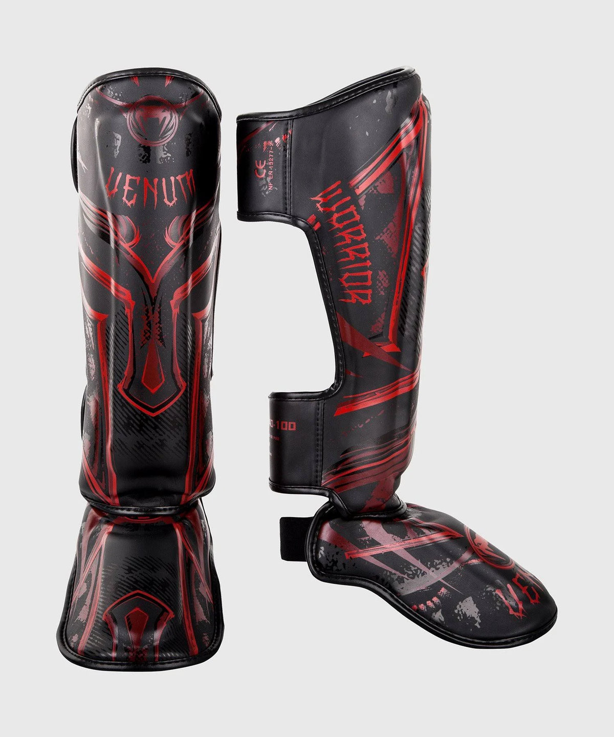Black/Red Large Shin Guards Z8815