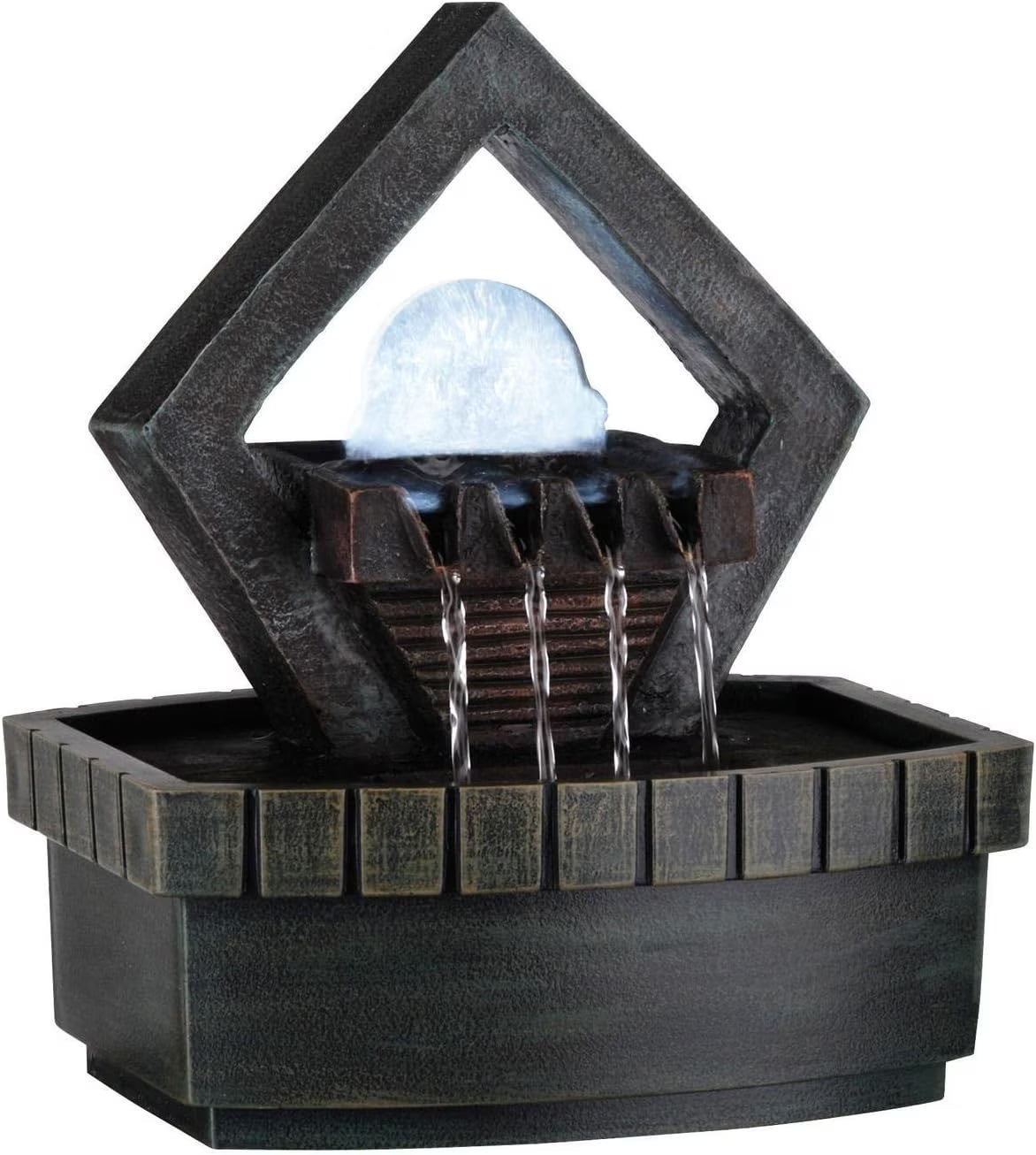 Black 9-Inch H Fountain With 1 Light X491441
