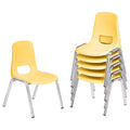 10 inch Yellow Stack Chair Chrome Legs 6-Pack A512418