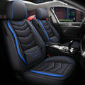 Black-red Synthetic Leather 5-Seater Full Seat Cover Set C374