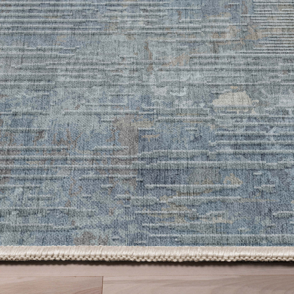 Blue Vintage Flatweave Area Rug O9579