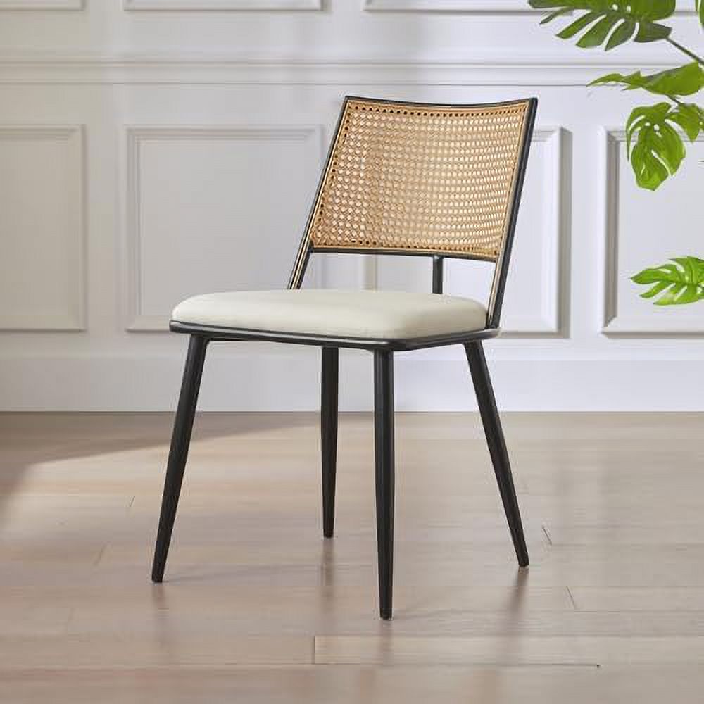 Rattan Dining Chairs with Metal Frame and Rattan Backrest M9990