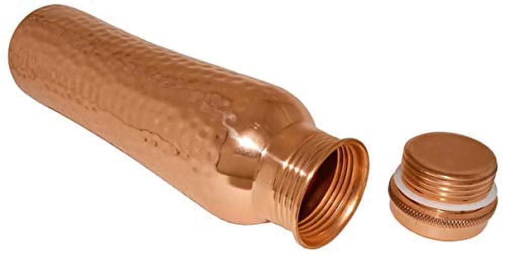 30 Ounce Hammered Copper Water Bottle with Screw-On Cap C695283