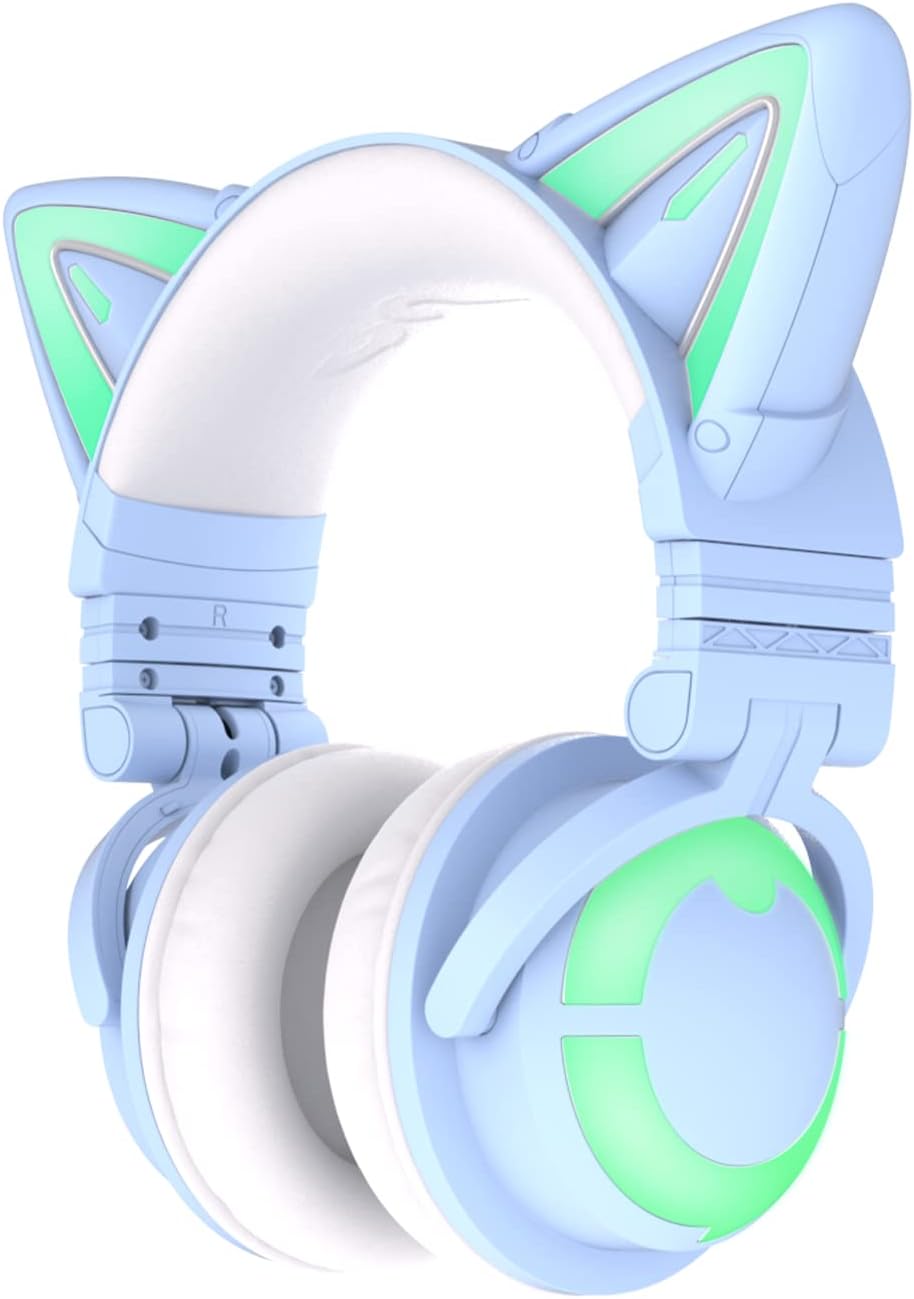 RGB Wireless 5.0 Foldable Gaming Headset with Built-in Mic H816399