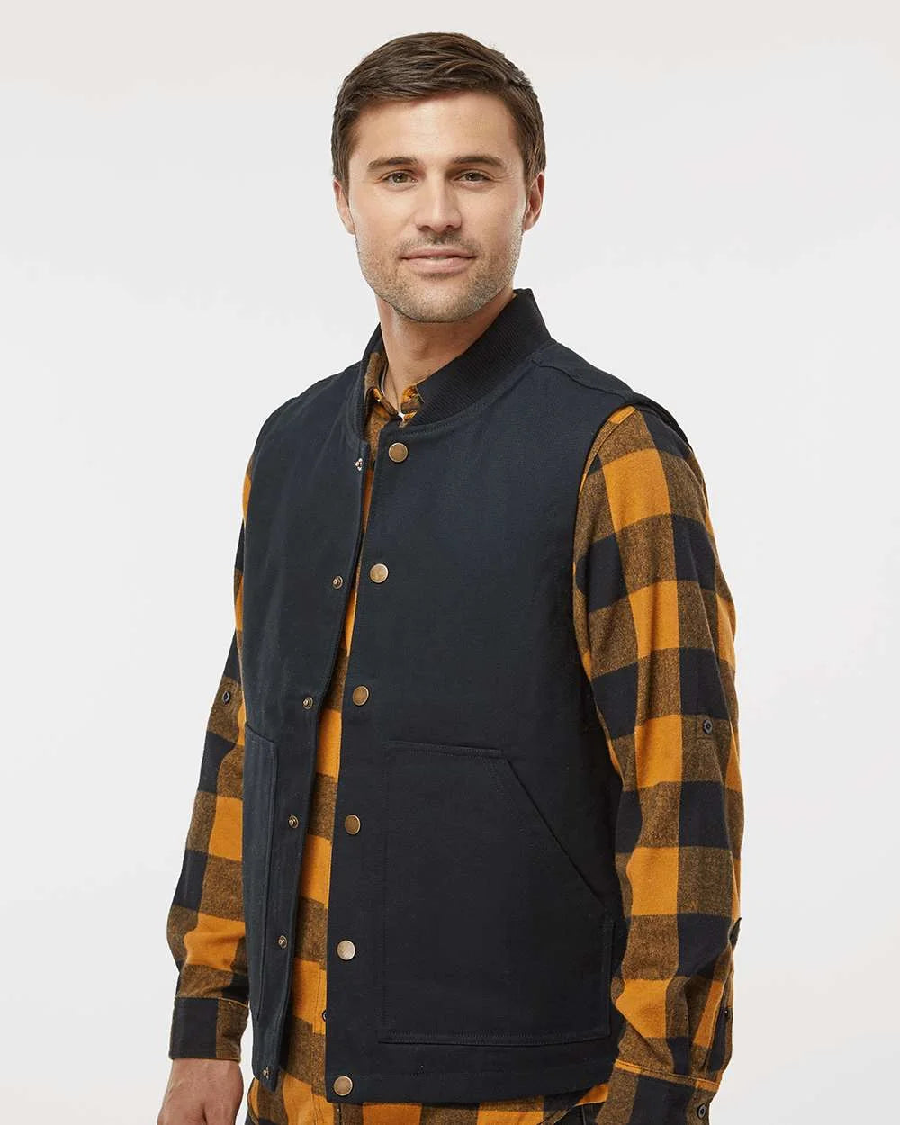 Black Insulated Canvas Workwear Vest C54279
