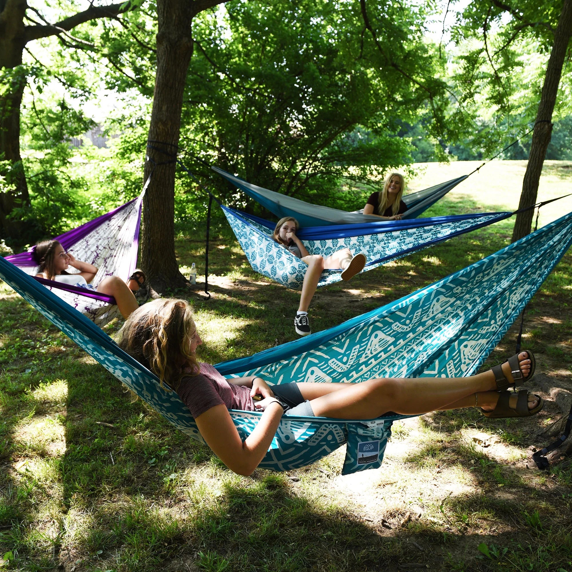 Nylon Mosquito Hammock with Attached Bug Net, 1 Person Red and Taupe, 115" L x 59" W M245794