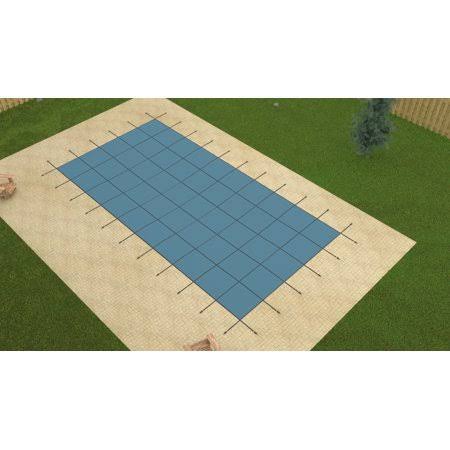 16 ft. x 32 ft. Rectangle Blue Mesh Inground Swimming Pool Safety Winter Cover O948