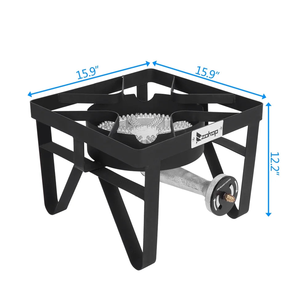 Outdoor Furnace With Square Furnace 20W BTU Head Diameter 10.2 Inch With 47.2" Leather Pipe With 0-20psig High Pressure Valve Q41866