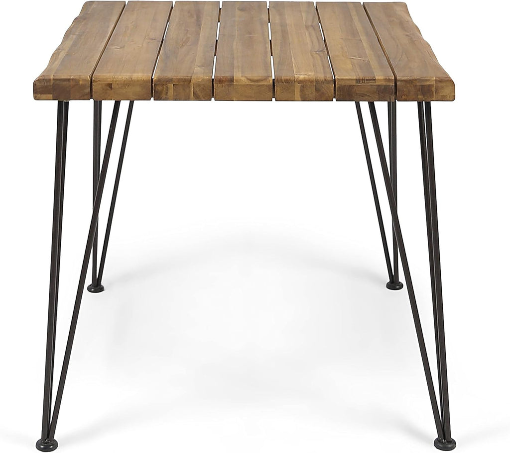 Teak Finish Acacia Wood Dining Table V3918
