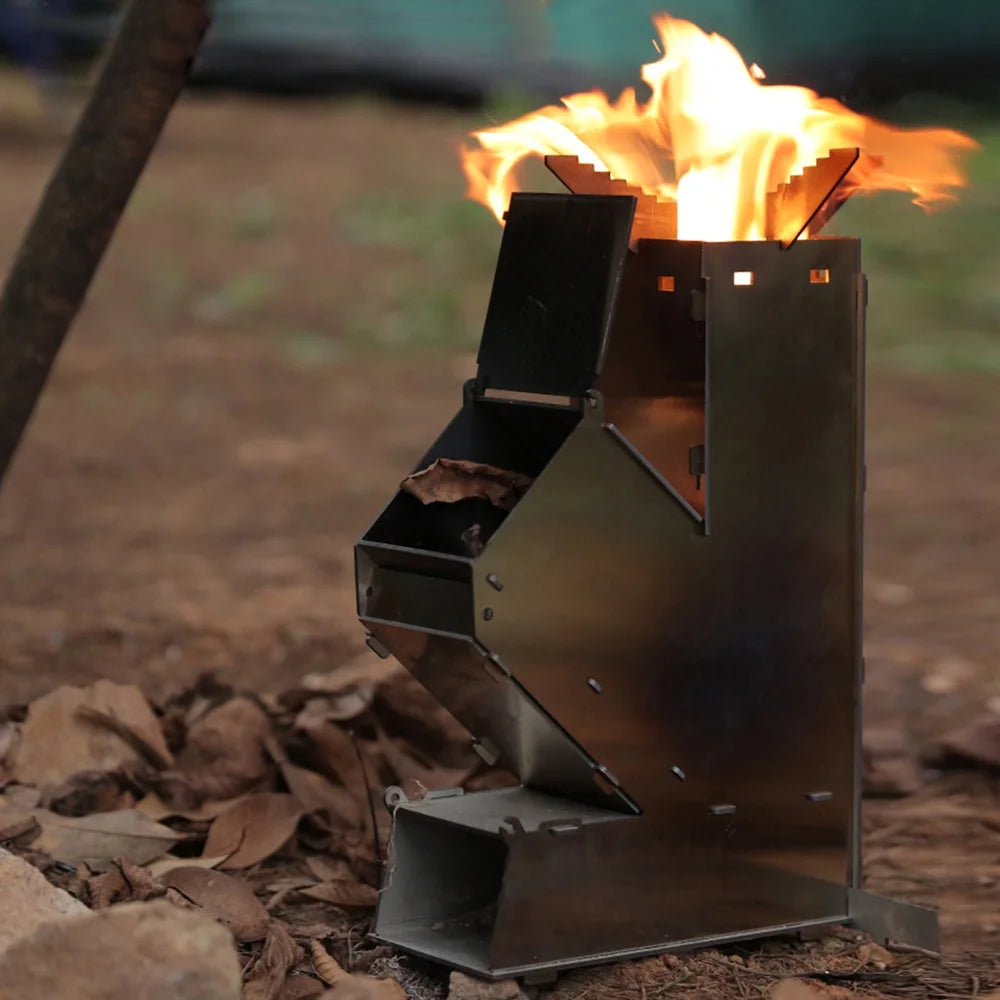 Collapsible Stainless Steel Wood Burning Stove F238