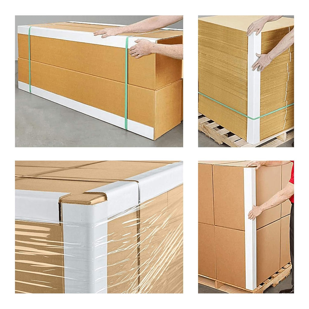 Cardboard Edge Protector 2” X 2” X 36”, Pack of 50 – White Kraft Corner Protectors for Shipping – Pallet Edge Protector I362