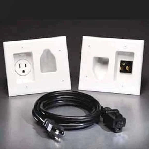 Recessed Pro-Power Kit with Straight Blade Inlet, White E12438