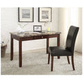 Brown Faux Marble Desk and Chair 2 Piece V9593