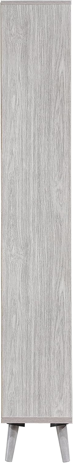 Grey Oak Finish Faux Wood Bookcase Z61599