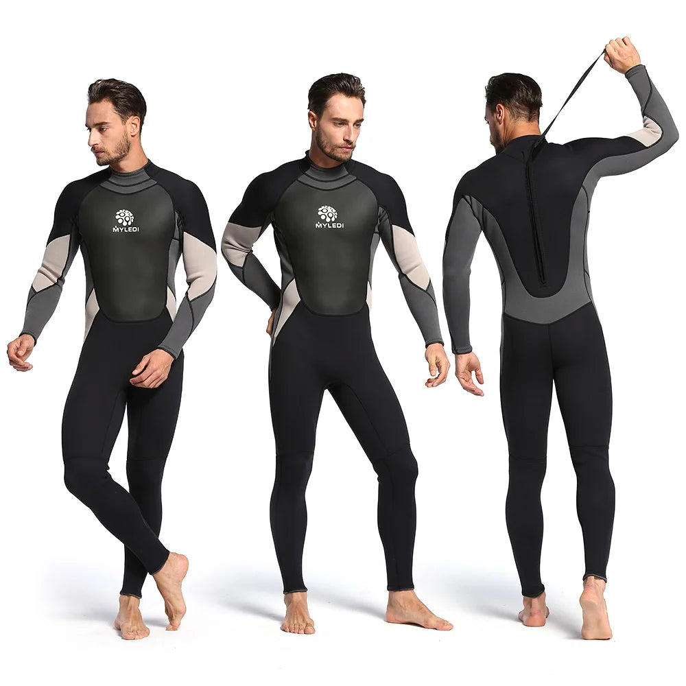 3mm Back Zip Full Body Wetsuit Jumpsuit H304