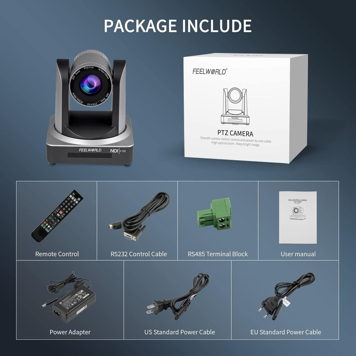 PTZ Camera with 20X Optical Zoom 1080P 60fps PoE K280