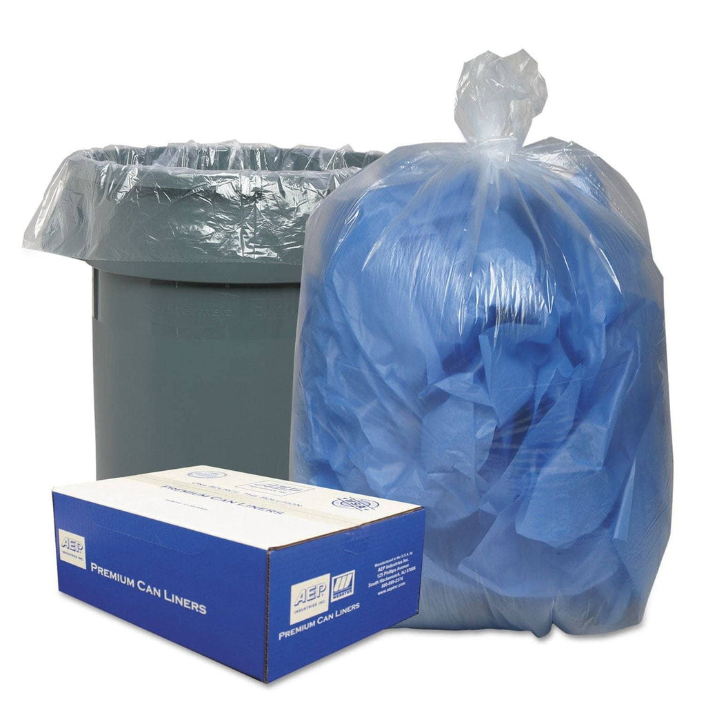 Clear Low-Density Can Liners 31-33gal .63 Mil 33 x 39 250/Carton X608348