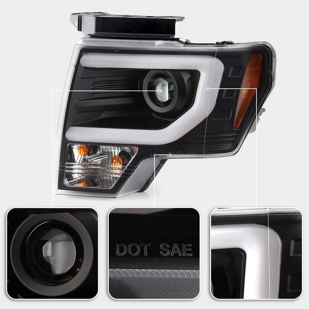 LED Tube Switchback Signal Projector Headlights Headlamps Y136