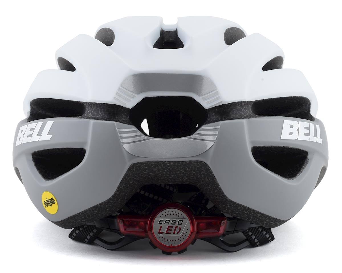 Matte Gloss White Gray LED MIPS Helmet W8353