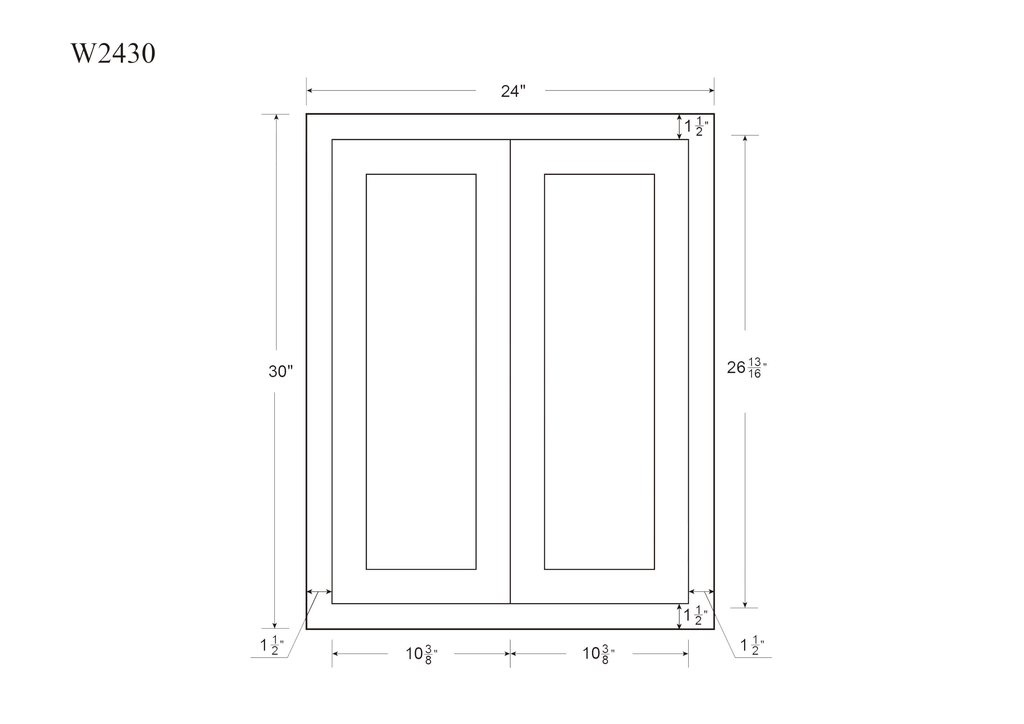 Light Gray Inset Shaker Kitchen Cabinet Double Door E836
