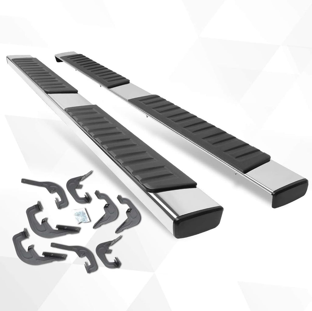 (2Pcs) 6 Inch Chrome Running Boards Side Step Bars Y70105