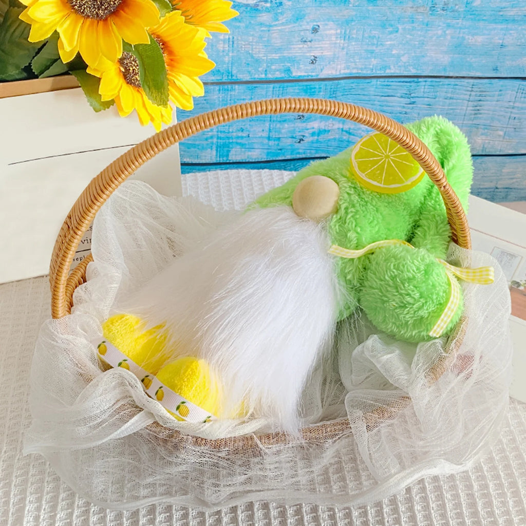 Gnomes Plush Doll Summer Style Faceless Doll Plushie Ornament Lemon Dwarf Doll Home Decor I815
