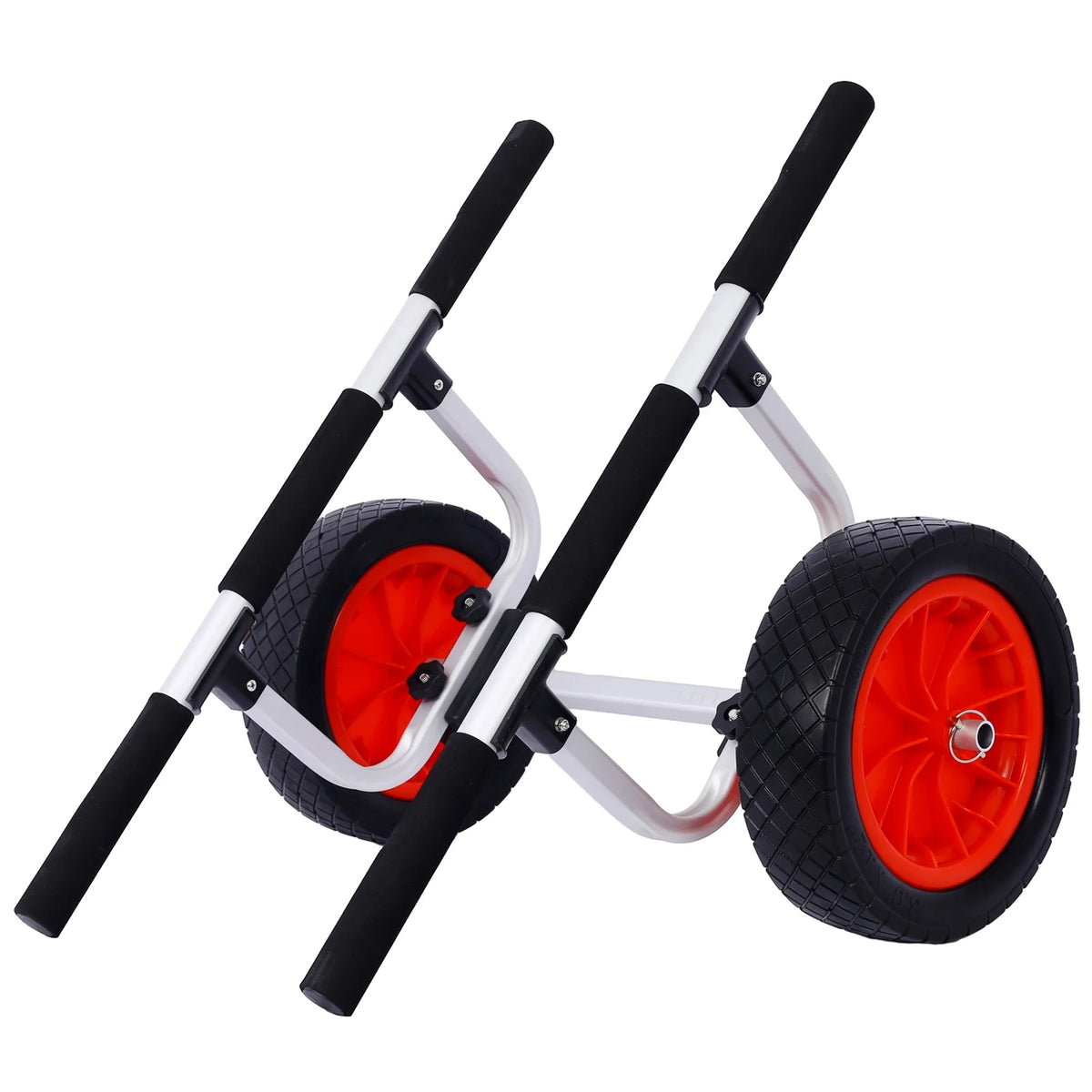 Heavy Duty Kayak Cart with 12inch Flatfree Beach Wheels Boat Dolly Cart Transport Carrier H58845
