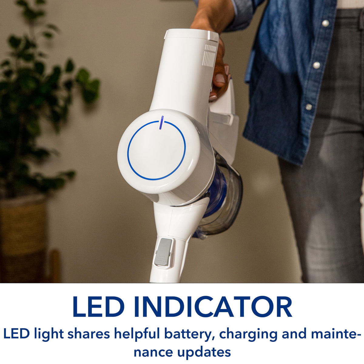 Cordless Stick Vacuum with HEPA Filtration and LED Headlight K2254