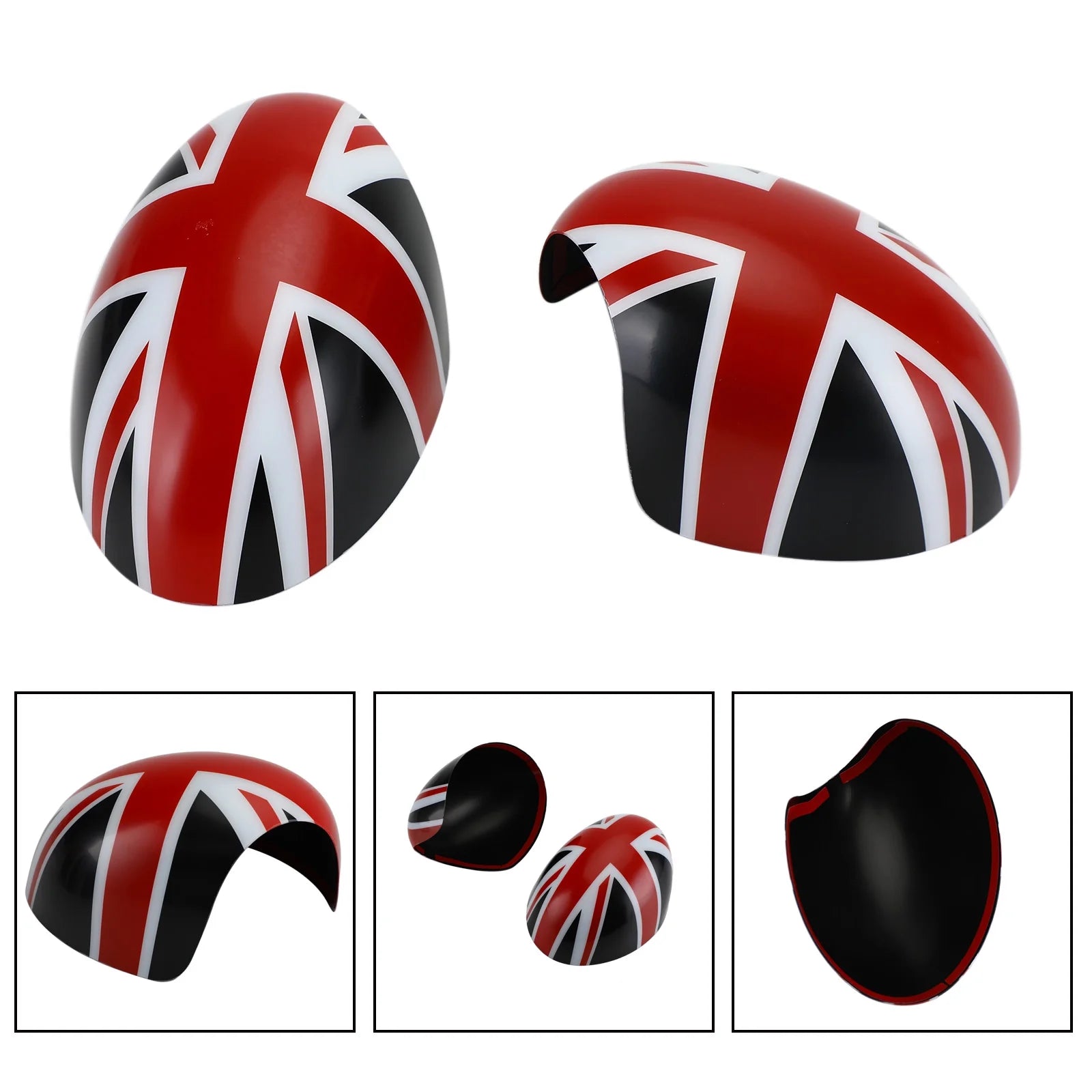 2pcs Black/Red Mirror Covers for MINI Cooper X54318
