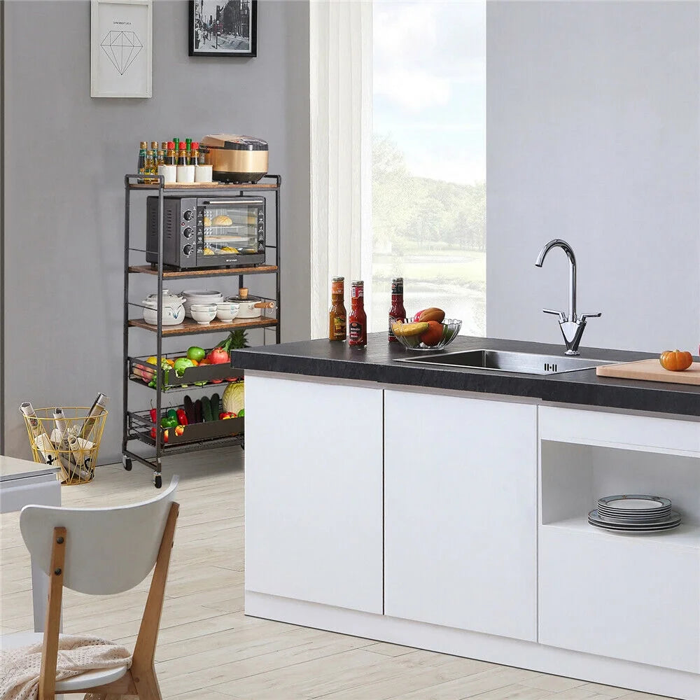 4-Layers Kitchen Storage Rack Microwave Oven Shelf Stand F907