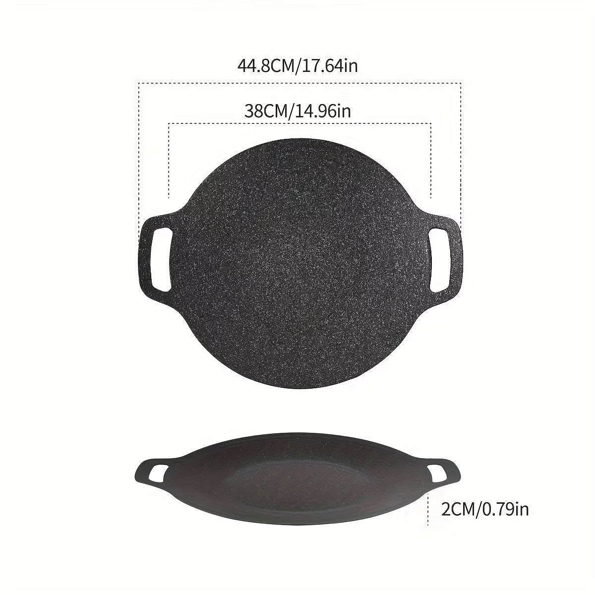 Non-stick Coating Round BBQ Grill Pan N115412