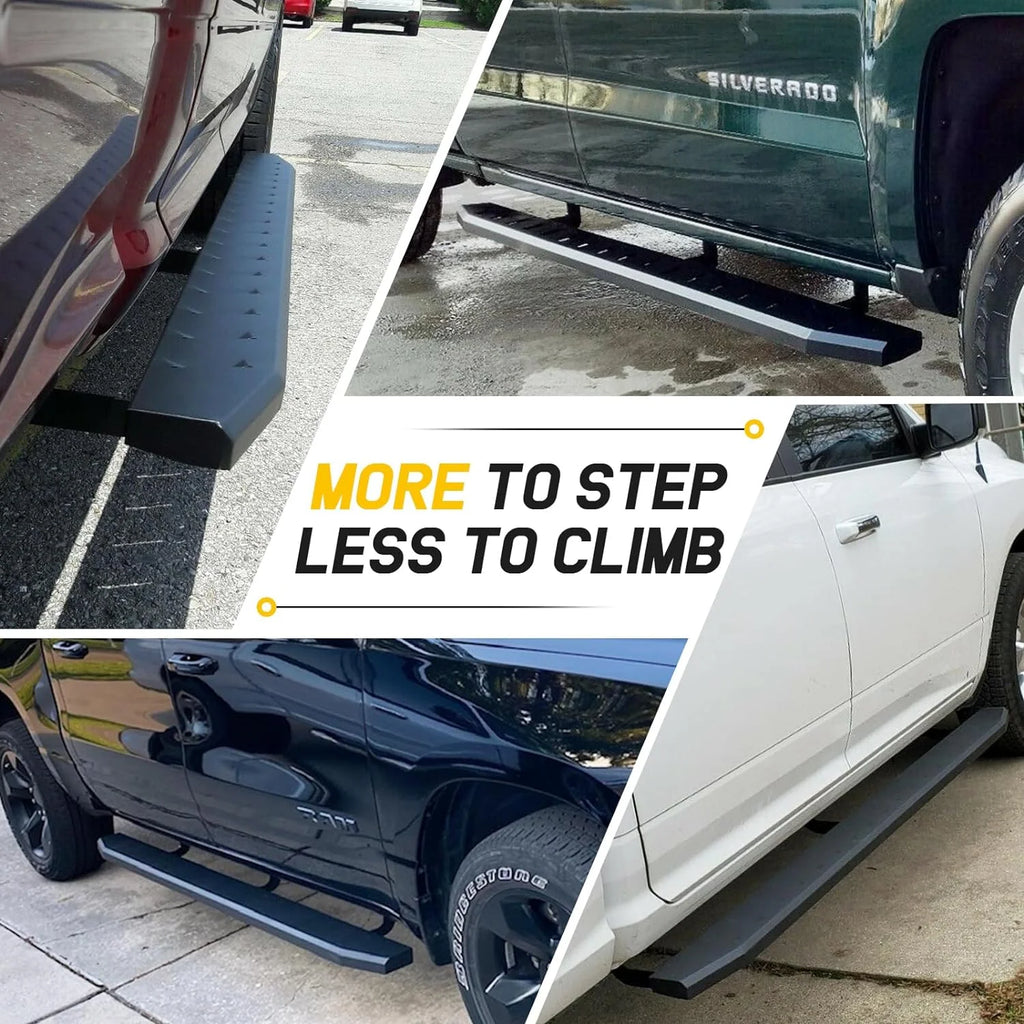 6 Inch Black Running Boards Side Step Nerf Bar A831