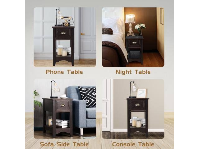 3 Pcs Counter Height Dining Table and 2 Chairs Black O2658