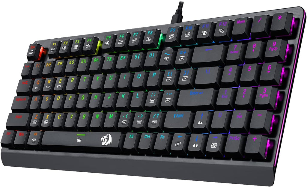 Wireless Bluetooth Mechanical Gaming Keyboard RGB Backlit Compact Low Profile Blue Switches Pack of 2 T225908