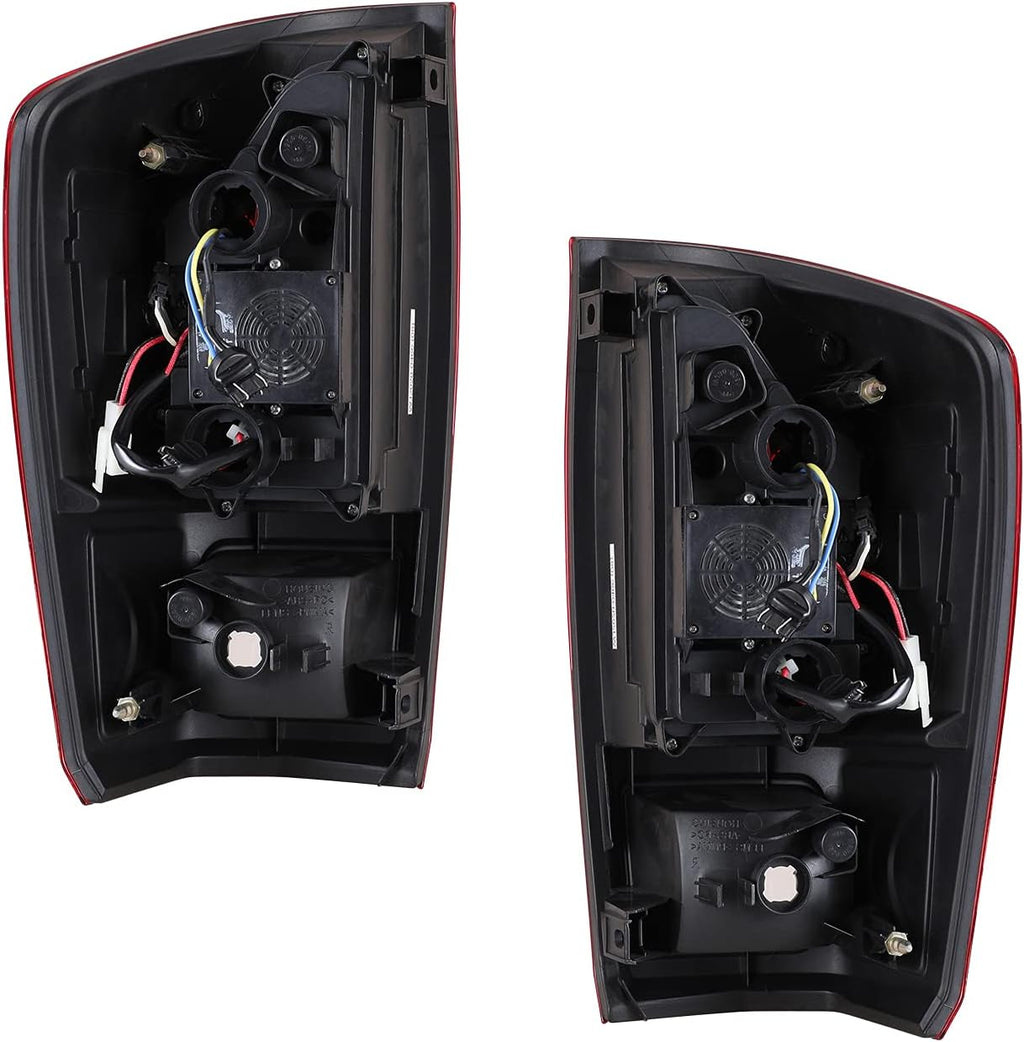 Black Housing Red Lens LED Tail Lights for Toyota Tacoma P302190