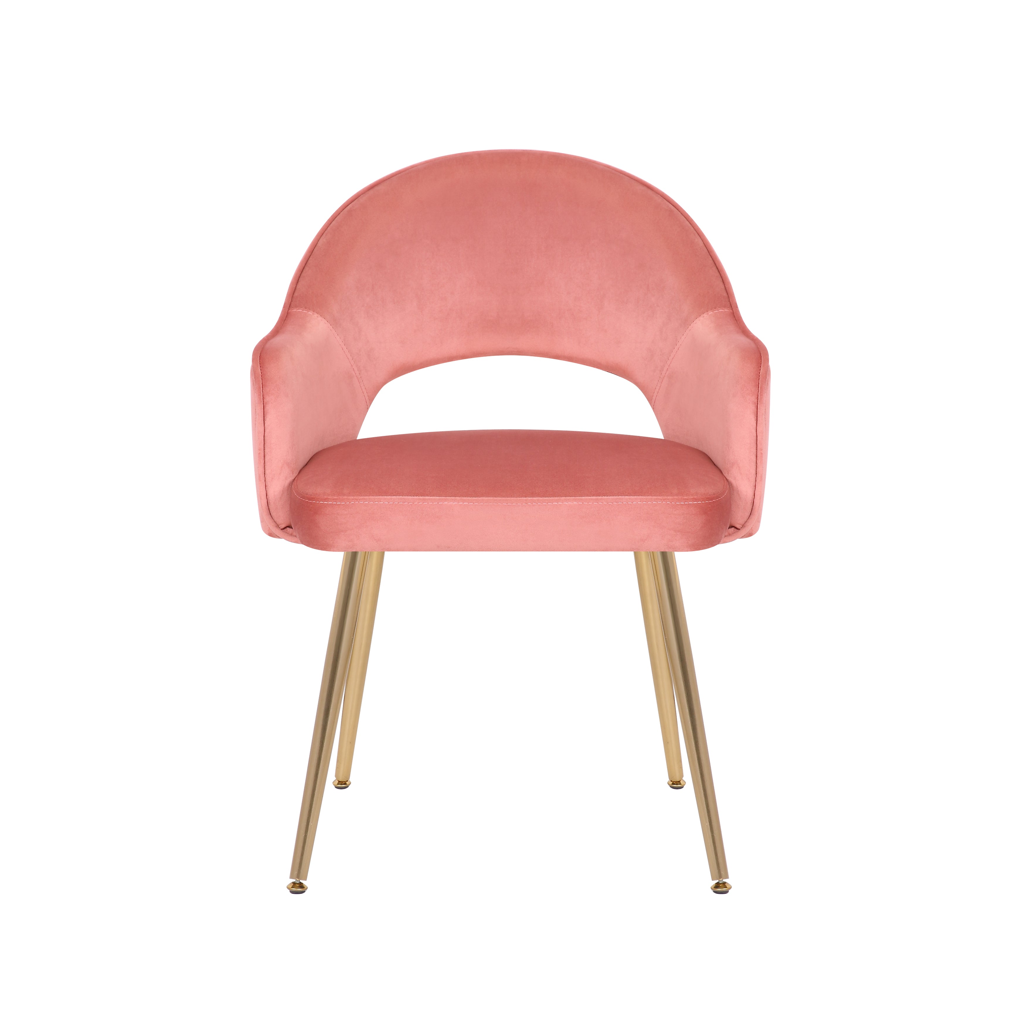 Velvet Upholstery Dining Chairs with Gold Metal Legs V3202
