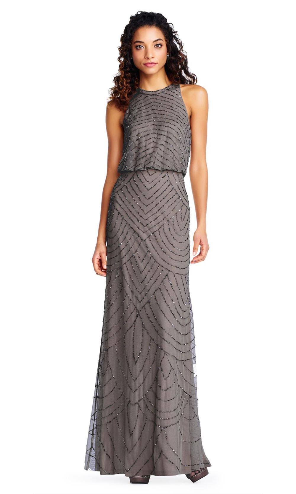 Halter Neck Beaded Gown H71548