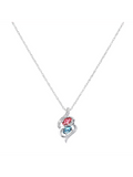 Simulated Birthstone Pendant Necklace in Sterling Silver J71562