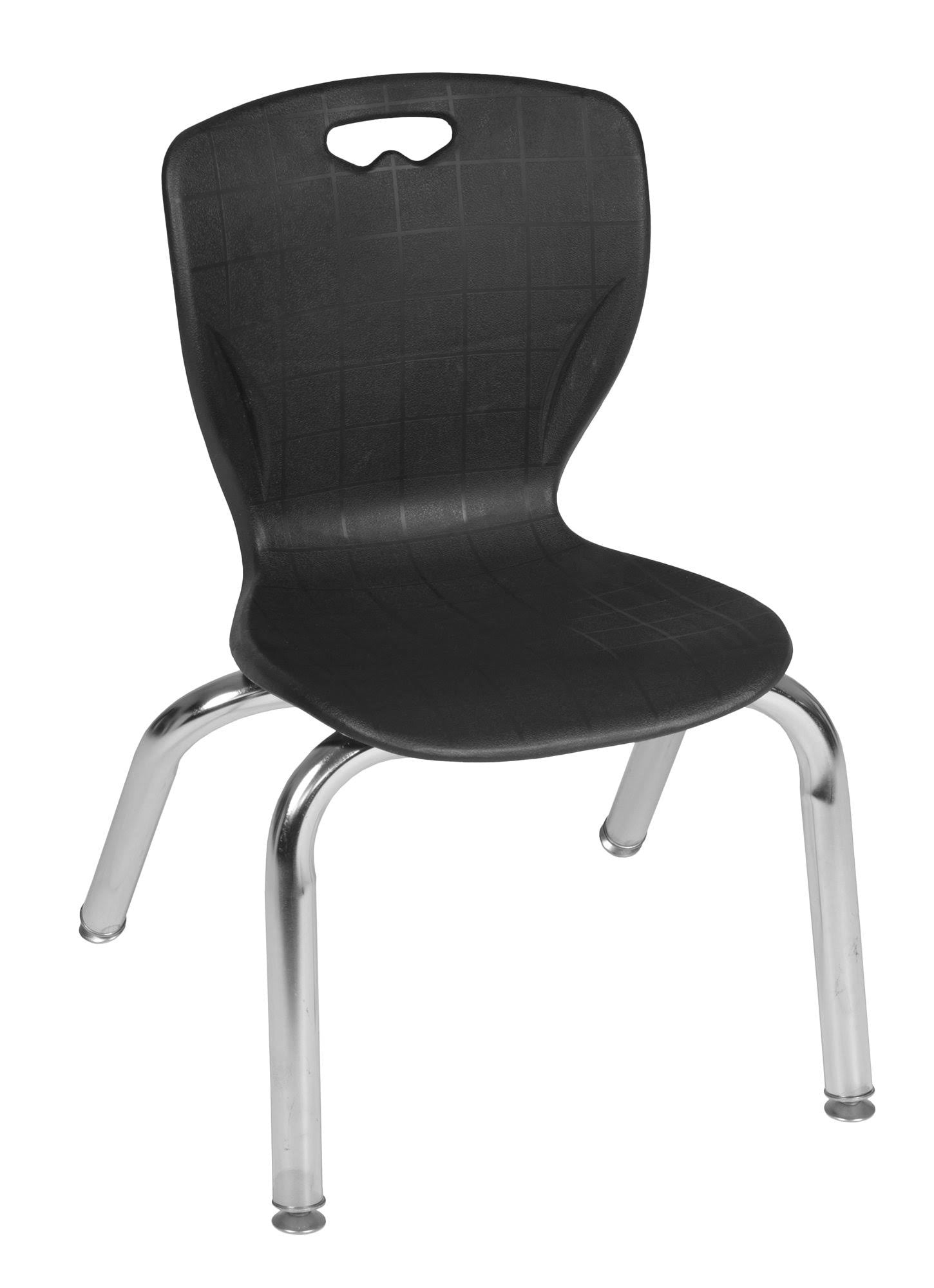 48x22 x 24x22 Height Adjustable Mobile Classroom Table - Mocha Walnut & 2 Stack Chairs - Black W72866