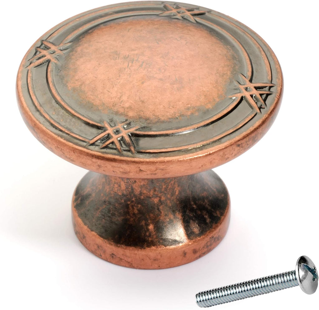 Antique Copper Cabinet Hardware Knob, 25-Pack K256995
