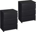 Black 3 Drawer Set of 2 End Tables S55017