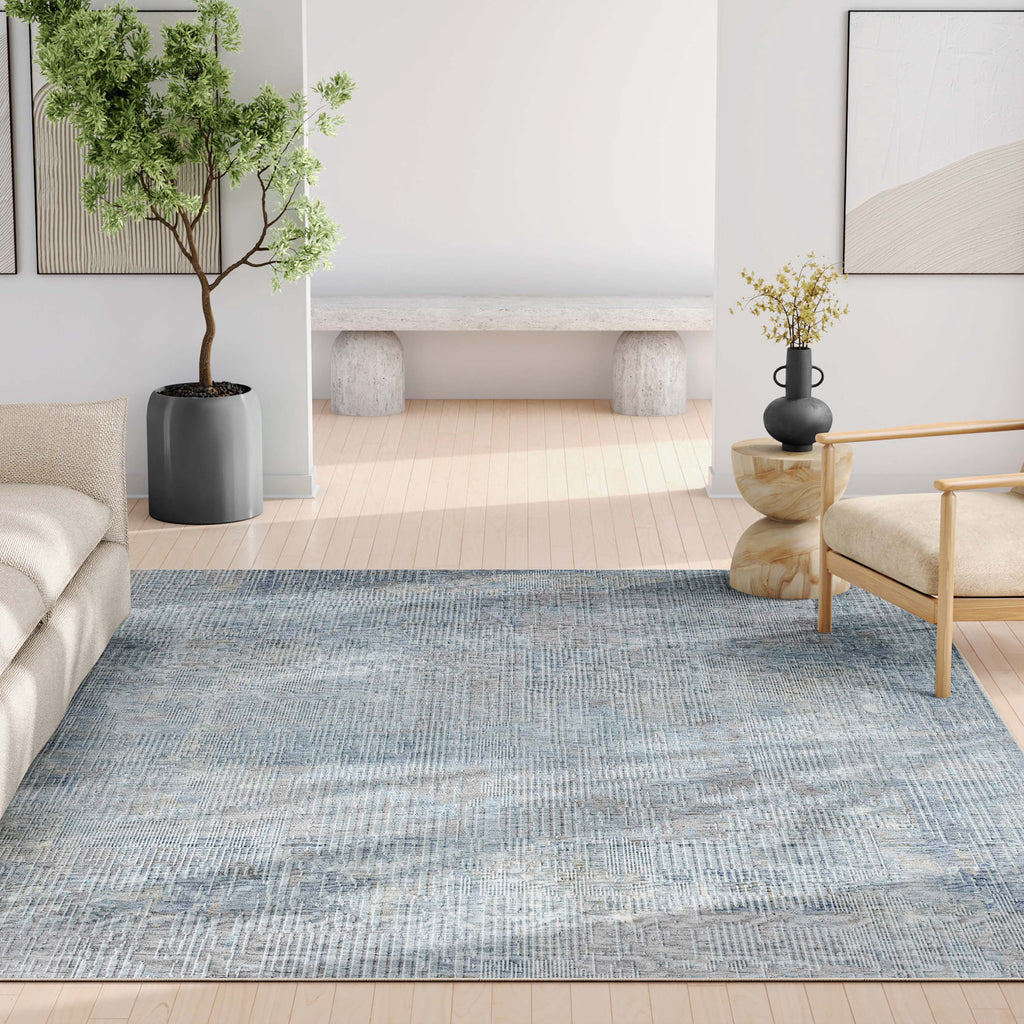 Blue Vintage Flatweave Area Rug O9579