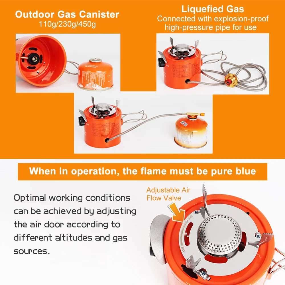 2000W Gas-Powered Heater & Stove F87688