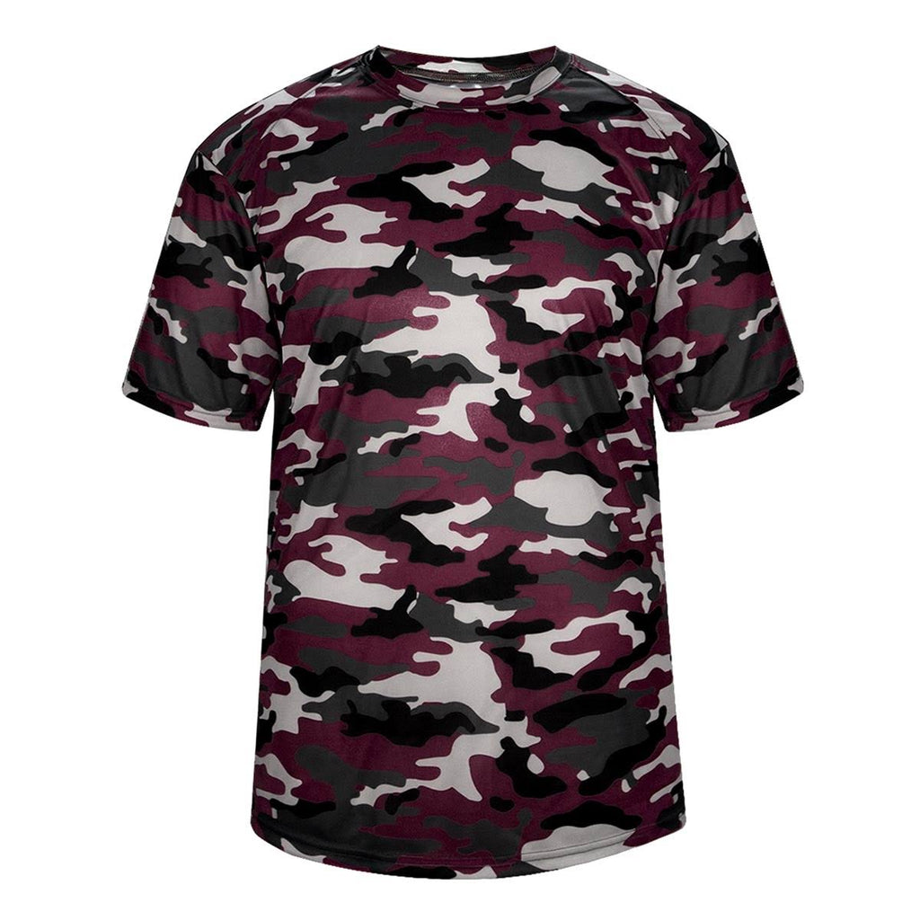 Maroon Camo Youth Tee H907