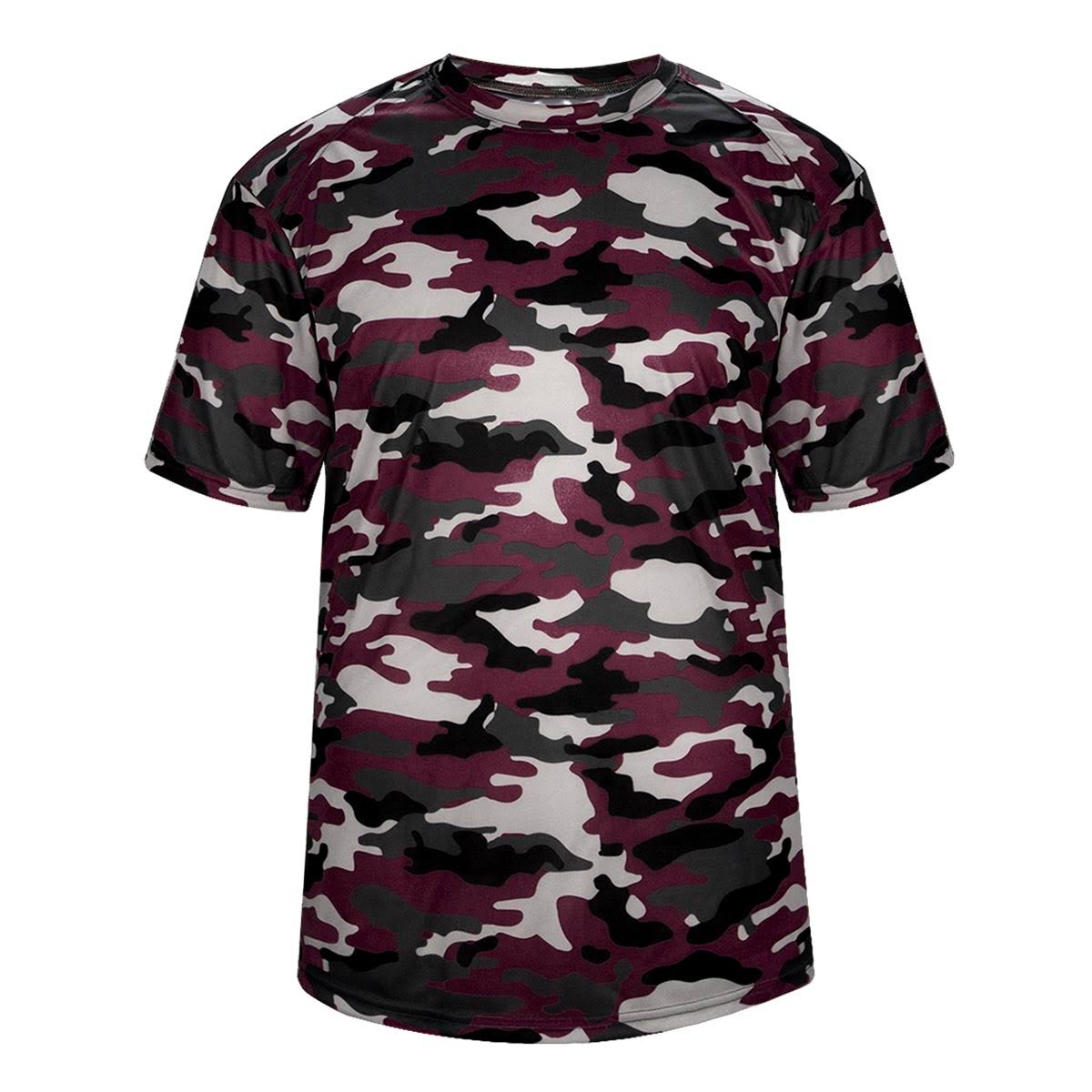 Maroon Camo Youth Tee H907