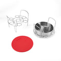 Stainless Steel Pan with Lid and Wire Egg Racks Set of 2 Z511027