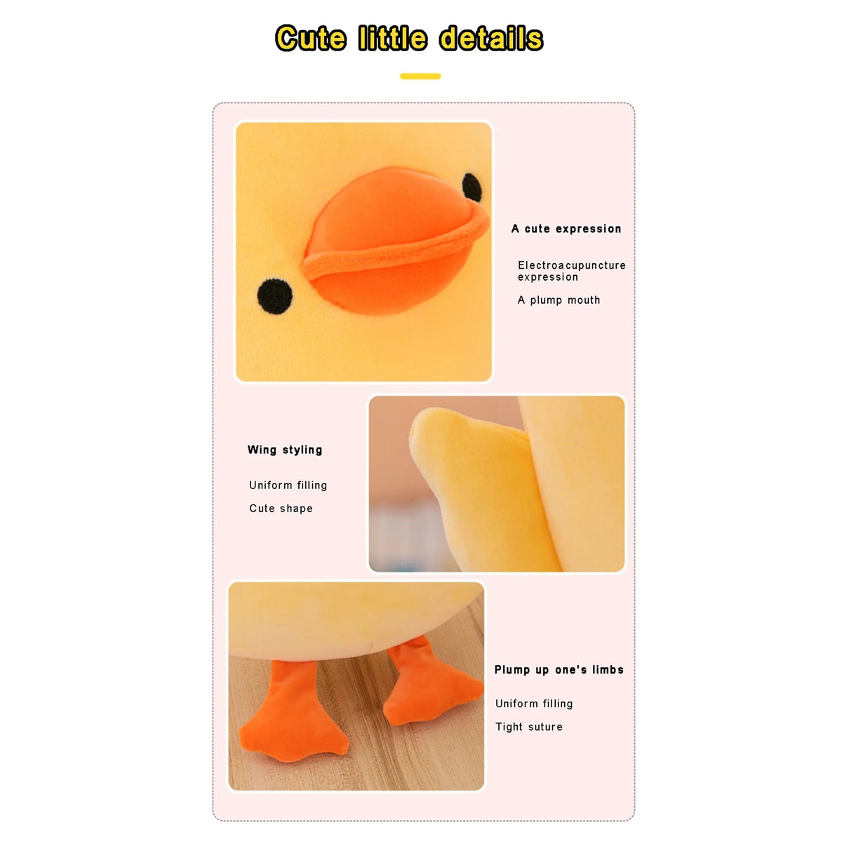 Cartoon Duck Stuffed Plush Doll Soft Pillow Toy H603
